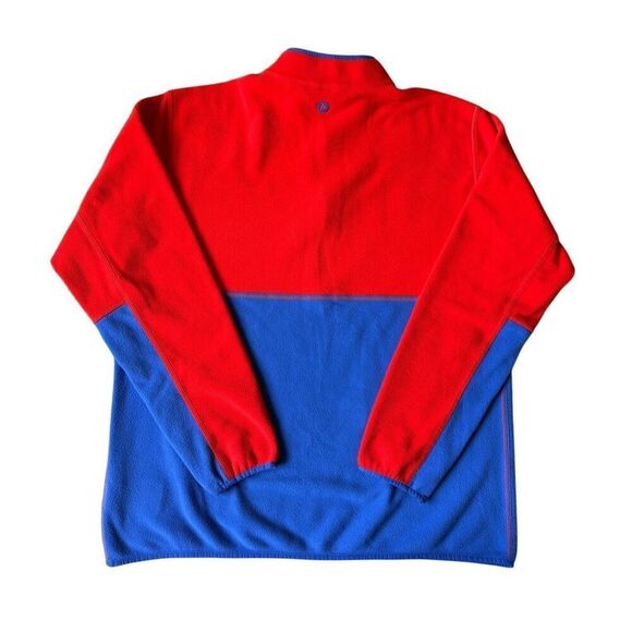 Marmot Men’s Rocklin 1/2-Zip Fleece Jacket Pullover size XXL Blue Red - Picture 4 of 12